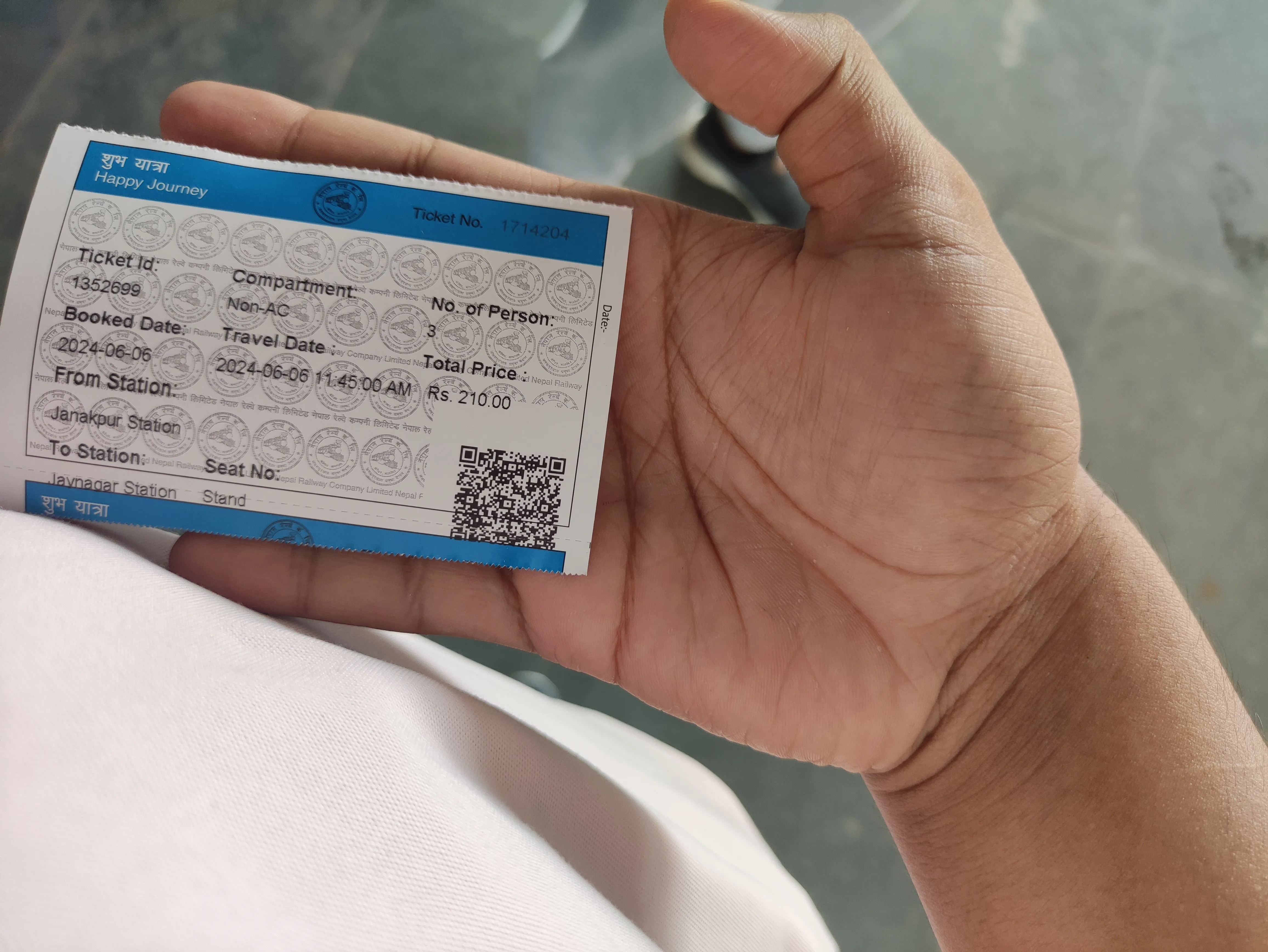 picture of train ticket we buyed